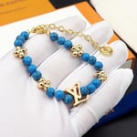 Louis Vuitton Turquoise Pearl Bracelet Blue