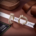 Chanel Metal Strass Earrings
