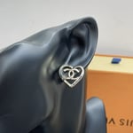 Chanel Metal Cc Heart Coco In Love Earrings Gold