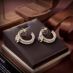 Chanel Metal Strass Earrings