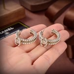 Chanel Metal Strass Earrings