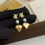 Louis Vuitton Lv Heart Earrings Gold M01011