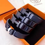 Hermes Mini Clic Anchor Chain Bracelet Black H703203Fk01T4