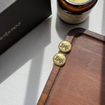 Saint Laurent YSL Round Earrings Gold
