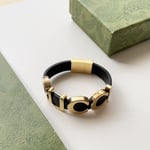 Gucci Leather Bracelet With Gucci Script