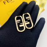 Fendi O'Lock Single Gold Earring
