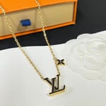 Louis Vuitton Lv Iconic Enamel Necklace Black M02147