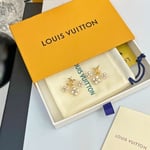 Louis Vuitton Lv Floragram Earrings White Gold