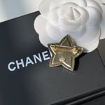 Chanel Cc Star Brooch Gold