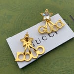 Gucci Crystal Star Gold Earrings 679076 J1D50 8031