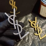 Saint Laurent YSL Brooch Silver