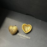 Saint Laurent YSL Heart Earrings Gold