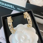Chanel Hoop Gold Earrings