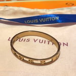 Louis Vuitton Monogram Cuff Gold Bracelets