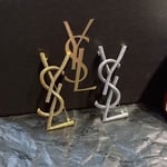 Saint Laurent YSL Brooch Silver
