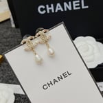 Chanel Pearls Crystal Earrings