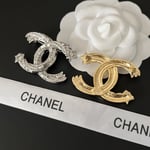 Chanel Cc Brooch Silver With Stones Attached And Two Stars
