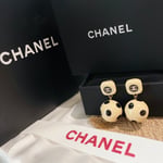 Chanel Ball Beige Earrings