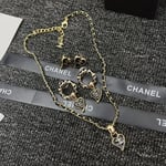 Chanel Classic Love Double C Logo Leopard Round Earrings