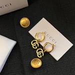 Gucci Gg Running Drop Earrings Gold