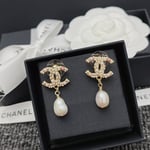 Chanel Pearls Crystal Earrings