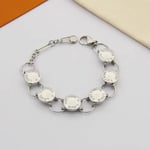Louis Vuitton Lv Studs Bracelet Silver M1146A