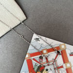 Hermes Mini Pop H Pendant Necklace Black And Silver