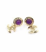 Chanel Purple Earrings