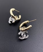 Chanel Pearls Cc Logo Earrings