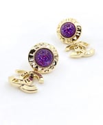 Chanel Purple Earrings