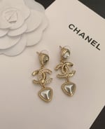 Chanel Cc Gold Earrings