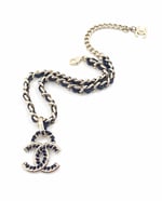 Chanel Metal Chain Cc Choker Necklace Gold