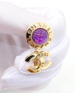 Chanel Purple Earrings