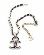 Chanel Metal Chain Cc Choker Necklace Gold