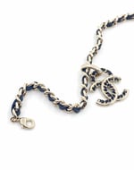 Chanel Metal Chain Cc Choker Necklace Gold