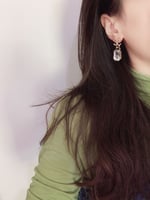 Chanel Gold Crystal Metal Strass Cc Earrings