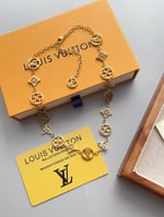 Louis Vuitton Lv Lace Necklace Gold M01057