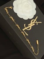 Saint Laurent Cassandre Bracelet Gold Tone