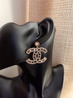 Chanel Cc Gold Earrings