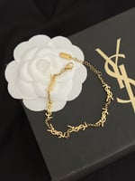 Saint Laurent Cassandre Bracelet Gold Tone
