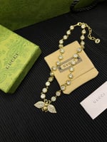Gucci Bee Necklace With Crystals In Gold ‎629989 J1D50 8062