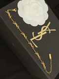Saint Laurent Cassandre Bracelet Gold Tone