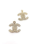 Chanel Cc Gold Earrings