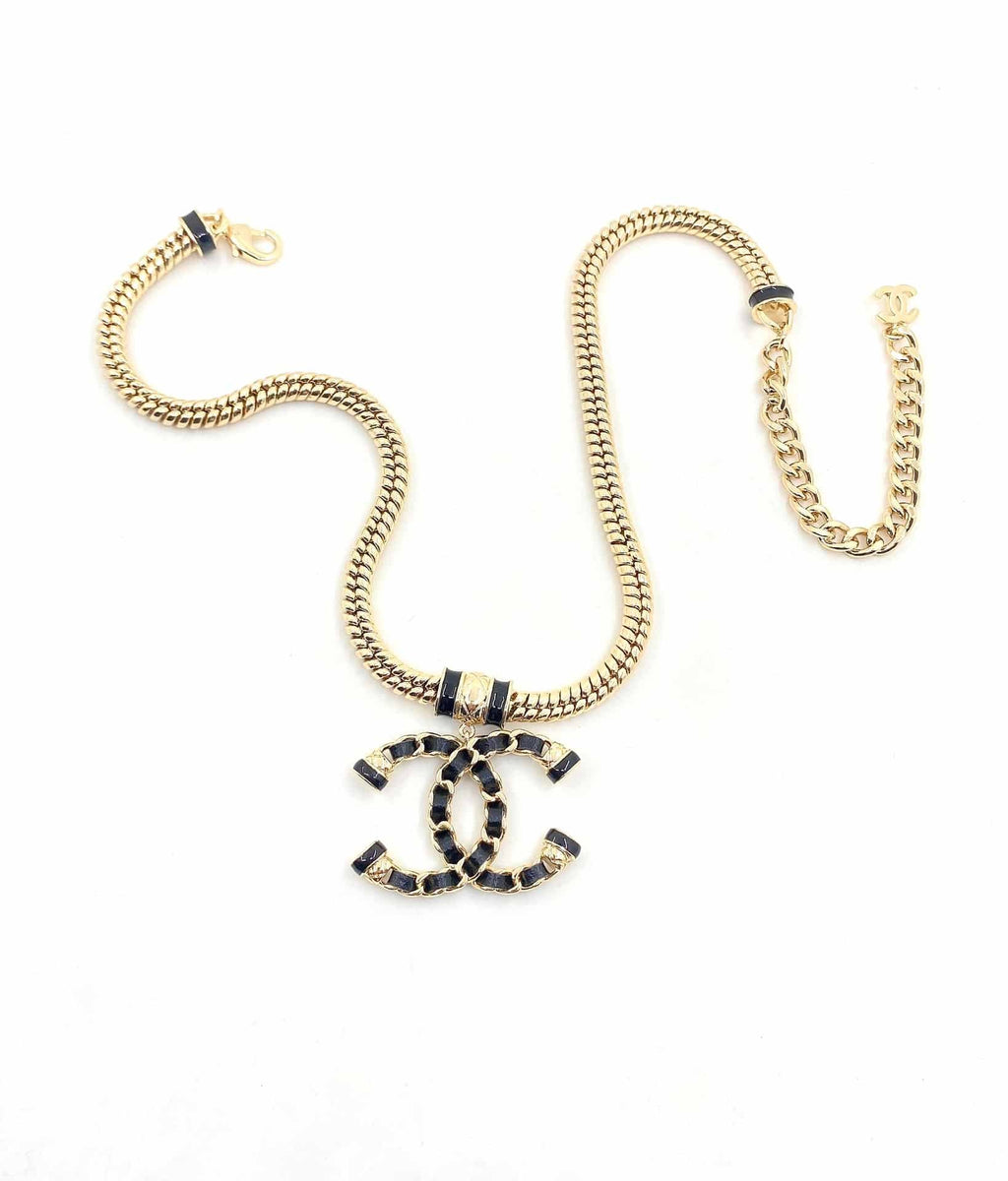 Chanel Women's Gold Metal CC Necklace