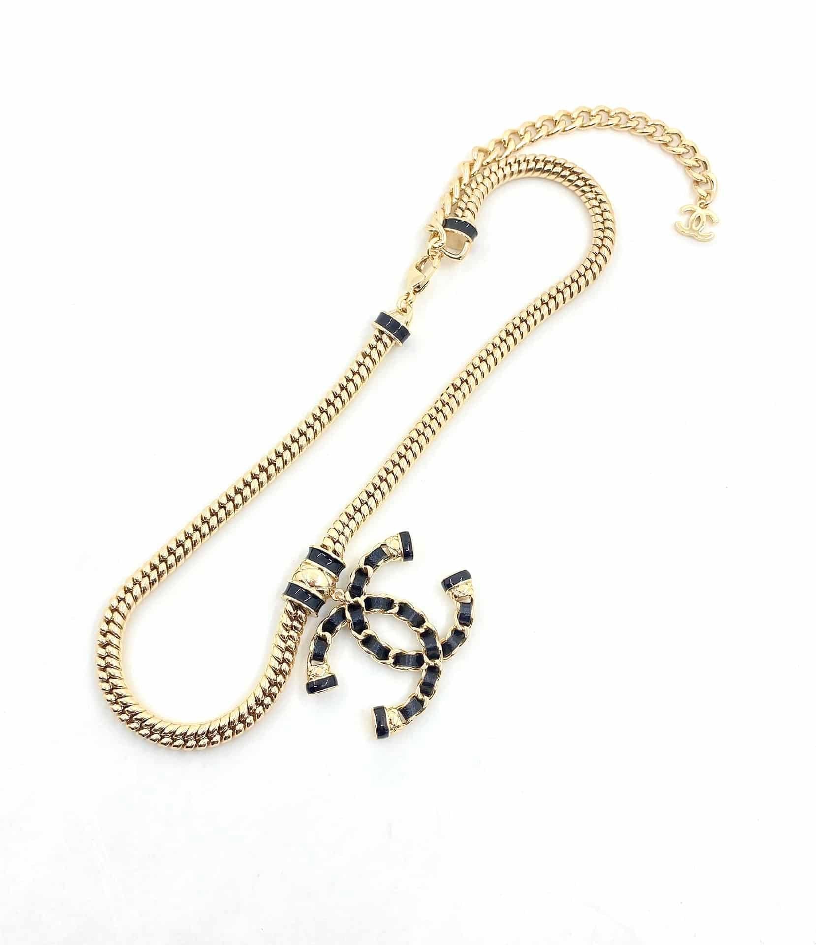 Chanel Women's Gold Metal CC Necklace