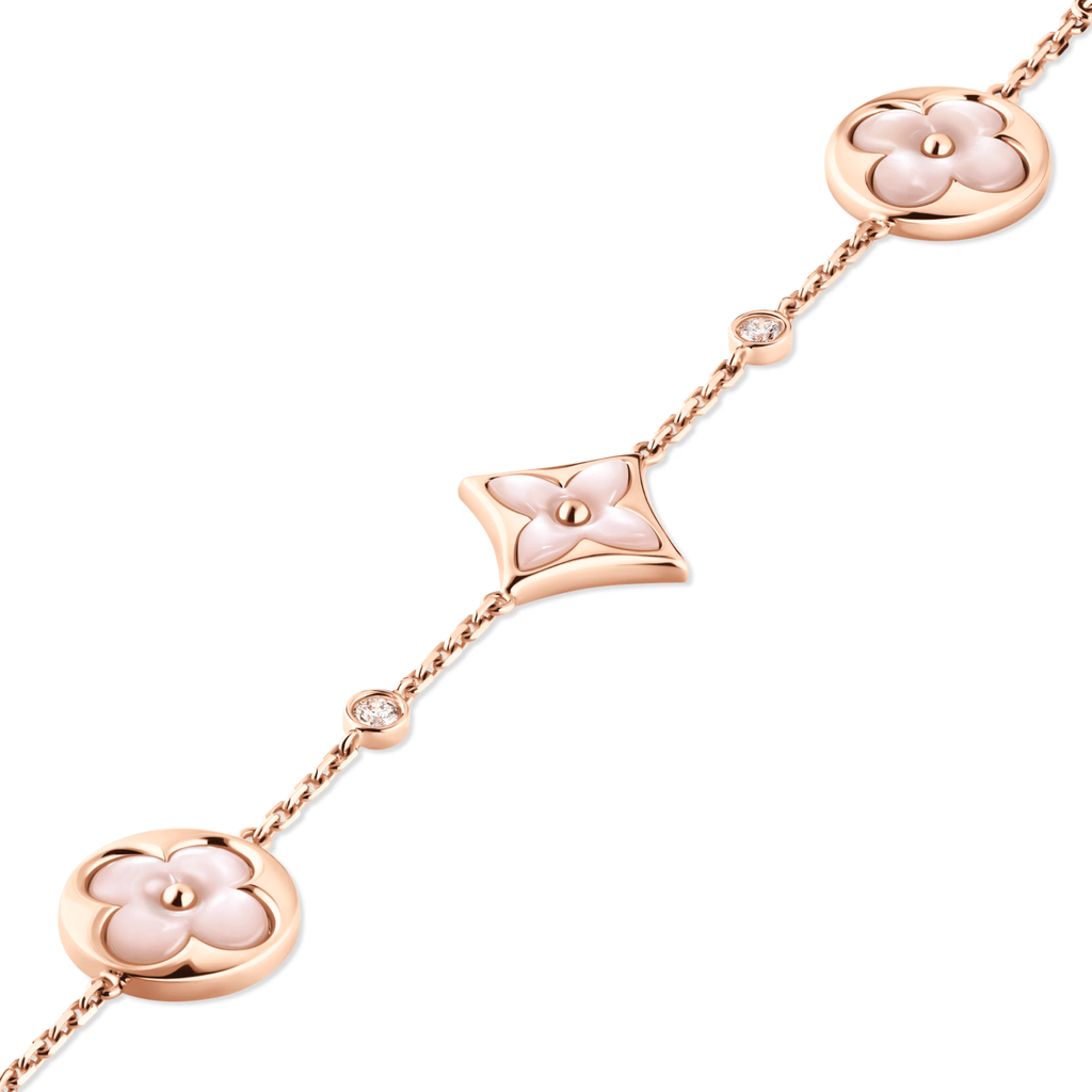 Louis Vuitton Color Blossom Star Sun Multi-Motif Bracelet Rose Gold Pink QA5517