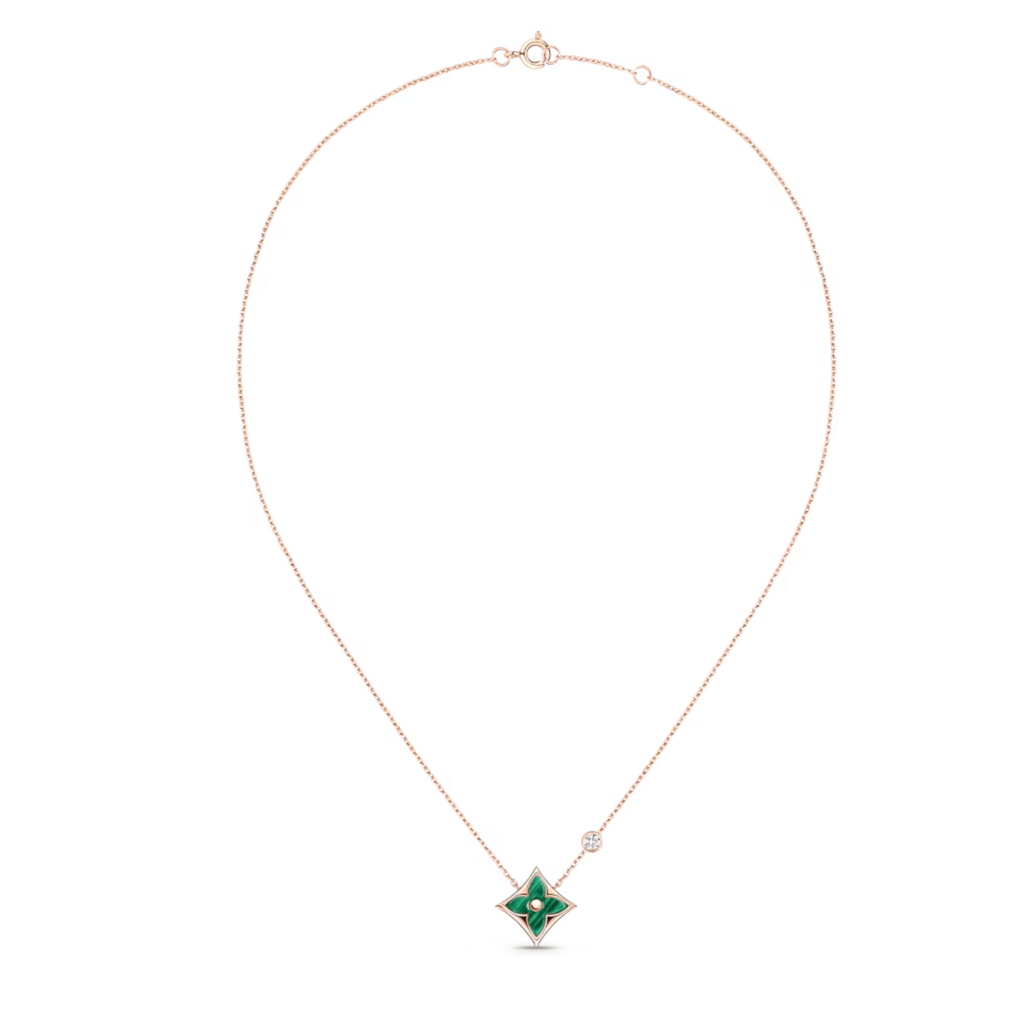Louis Vuitton Color Blossom Bb Sun Pendant Necklace Green Q93619