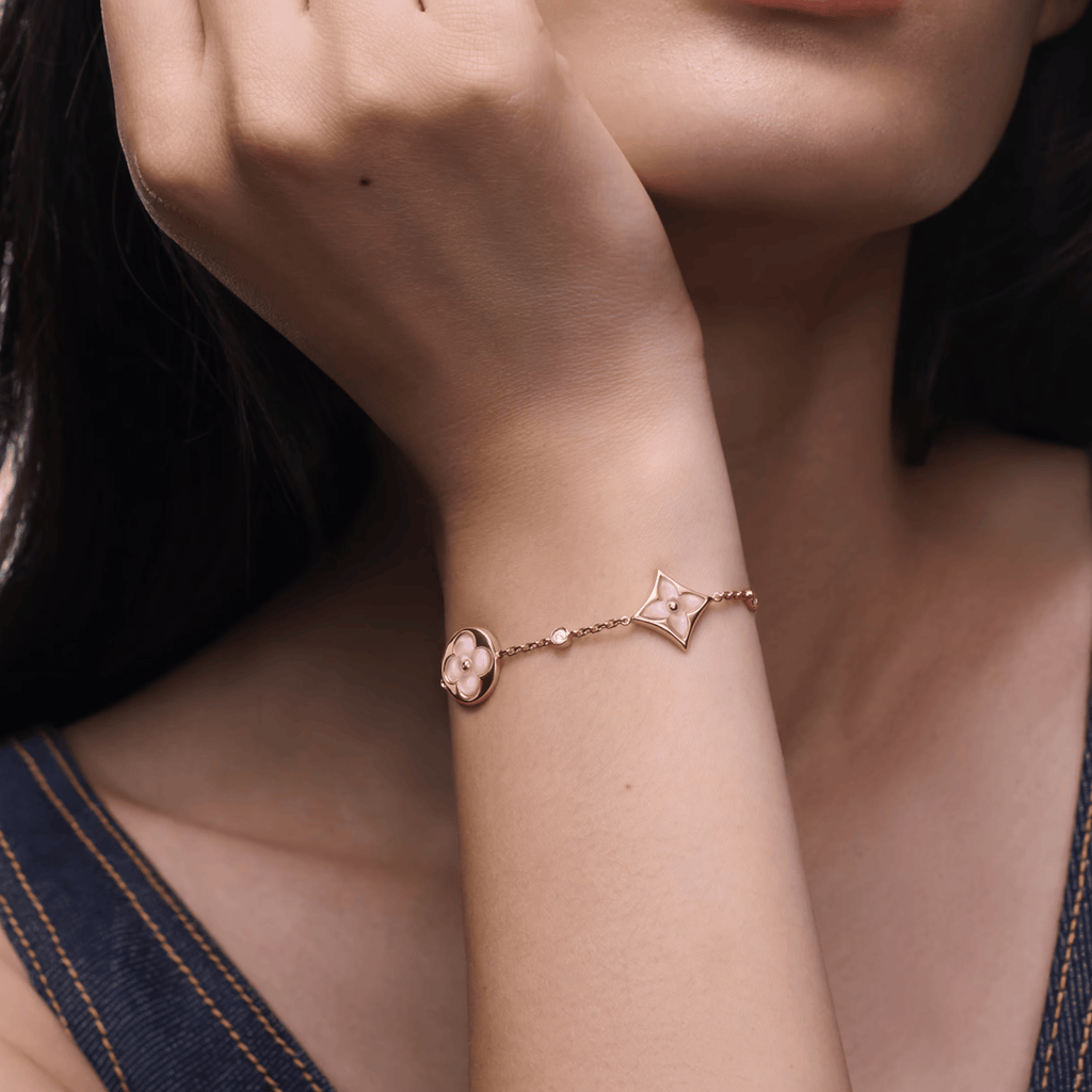 Louis Vuitton Color Blossom Star Sun Multi-Motif Bracelet Rose Gold Pink QA5517