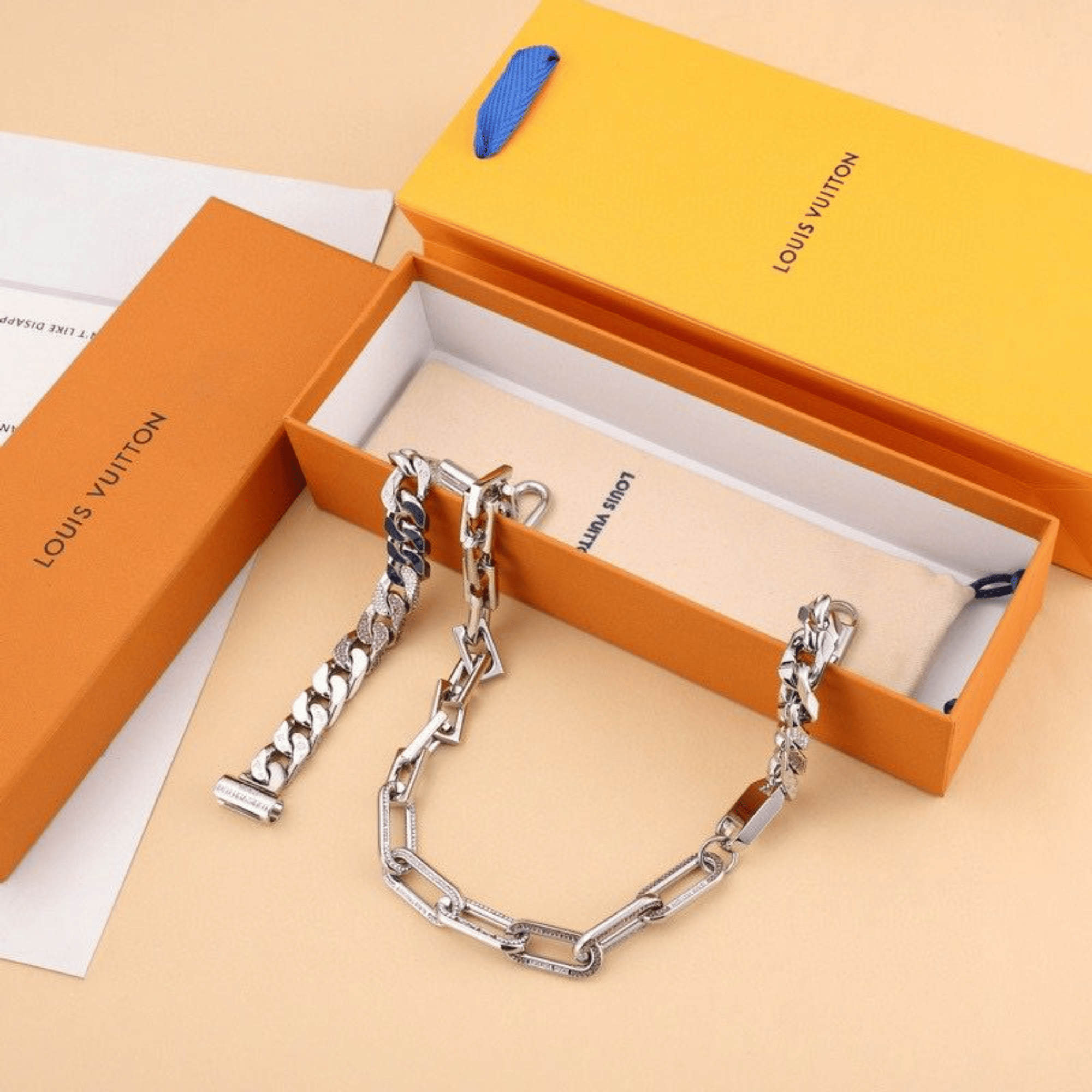 Louis Vuitton Silver Chain Necklace