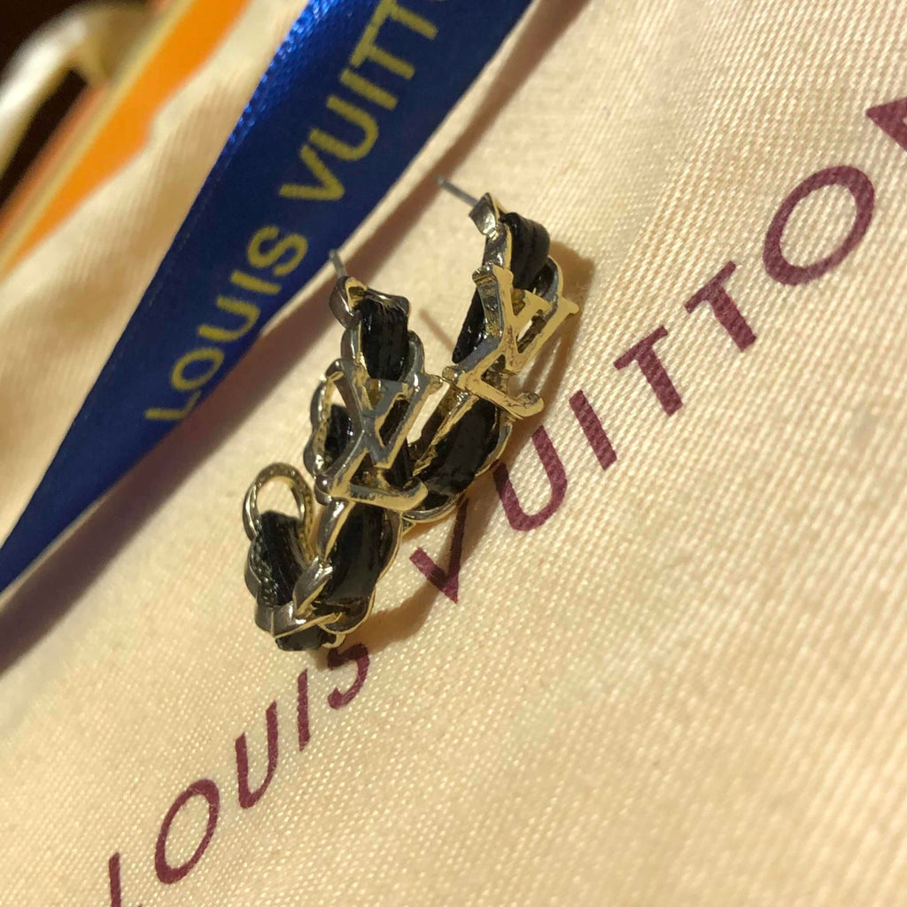 Louis Vuitton Logo Earrings